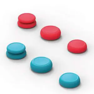 CQC and FPS Thumb Grips Set Joystick Cap Analog Stick Cap for Nintendo Switch Joy-Con Controller - Neon Red+Blue, 3 Pairs(6pcs) CQC and FPS Thumb Grips Set Joystick Cap Analog Stick Cap for Nintendo Switch Joy-Con Controller - Neon Red+Blue, 3 Pairs(6pcs)