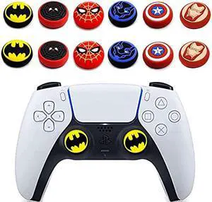 12Pcs Silicone Anti-Slip Thumb Grips, Universal Superhero Analog Stick Caps for PS5, PS4, Xbox Series X/S, Switch Pro Controller, Sweat Resistant Joystick Covers for Gaming Protection 12Pcs Silicone Anti-Slip Thumb Grips, Universal Superhero Analog Stick Caps for PS5, PS4, Xbox Series X/S, Switch Pro Controller, Sweat Resistant Joystick Covers for Gaming Protection