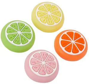 4 Colors Silicone Thumb Grip Caps Cute Kawaii Soft Round Lemon Thumbstick Joystick Rocker Button Cover Replacement Compatible with Switch 1.7x1.7cm 4 Colors Silicone Thumb Grip Caps Cute Kawaii Soft Round Lemon Thumbstick Joystick Rocker Button Cover Replacement Compatible with Switch 1.7x1.7cm
