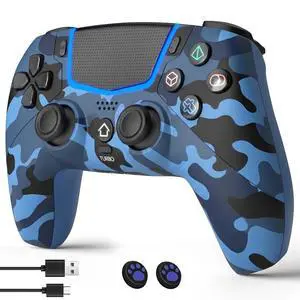 Wireless Controller for ps5, Compatible with playStation 5/PC,Controller with Hall Joysticks/Turbo/6-Axis Gyro/Touchpad/3.5mm Audio Jack/Speaker, Compatible with original charging(Dock-Blue) Wireless Controller for ps5, Compatible with playStation 5/PC,Controller with Hall Joysticks/Turbo/6-Axis Gyro/Touchpad/3.5mm Audio Jack/Speaker, Compatible with original charging(Dock-Blue)