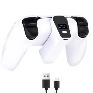 Charger for P5/P5 Edge Controller -2000mAh Portable Battery Pack, P5 Gaming Accessory Charging Kit with AC Adapter Power Brick(White) Charger for P5/P5 Edge Controller -2000mAh Portable Battery Pack, P5 Gaming Accessory Charging Kit with AC Adapter Power Brick(White)