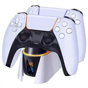PS5 Controller Charger Station for 2 DualSense Controllers, Black PS5 Controller Charger Station for 2 DualSense Controllers, Black