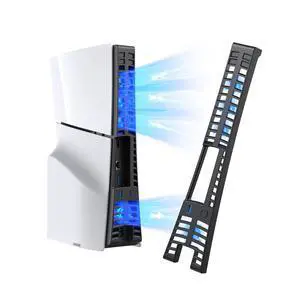 Cooling Fan for PS5 Slim, 4-Fan Cooler with Auto Speed USB3.0 Cooling Fan for PS5 Slim, 4-Fan Cooler with Auto Speed USB3.0