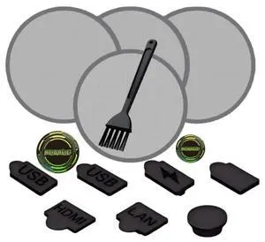 PS5 Port Dust Cover Set with Cleaning Brush + 7 Dust Plugs for PS5 Fan Dust Filter PS5 Pro, PS5 Slim Digital Edition and Disc Edition PS5 Port Dust Cover Set with Cleaning Brush + 7 Dust Plugs for PS5 Fan Dust Filter PS5 Pro, PS5 Slim Digital Edition and Disc Edition