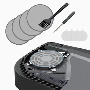 PS5 dust Cover Set,High-Density Mesh Kit with Cleaning Brush,Heatsink Barrier,for Slim Accessories Compatible with PlayStation 5 Digital PS5 dust Cover Set,High-Density Mesh Kit with Cleaning Brush,Heatsink Barrier,for Slim Accessories Compatible with PlayStation 5 Digital