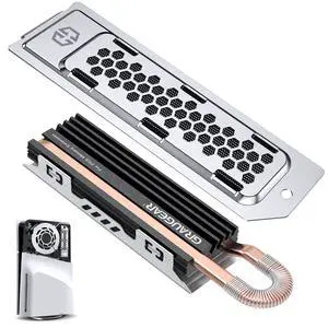 PS5 Pro/Slim SSD Heatsink Cover Set, Metal Heat Dissipation Cover, Copper Heat Pipe and Aluminum Fin for PS5 SSD Storage PS5 Pro/Slim SSD Heatsink Cover Set, Metal Heat Dissipation Cover, Copper Heat Pipe and Aluminum Fin for PS5 SSD Storage