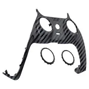 Graphite Carbon Fiber Pattern Decorative Trim Shell Compatible with p s 5 Controller, DIY Replacement Clip Shell, Custom Plates Cover Compatible with p s 5 Controller with Accent Rings Graphite Carbon Fiber Pattern Decorative Trim Shell Compatible with p s 5 Controller, DIY Replacement Clip Shell, Custom Plates Cover Compatible with p s 5 Controller with Accent Rings