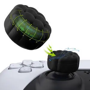 Thumbs Cushion Caps Thumb Grips for ps5 ps4, Thumbstick Grip Cover Joystick Caps for Xbox Series X/S, Xbox One, Elite Series 2, Switch 2 Pro Controller - Puff Cloud Texture Design Black Thumbs Cushion Caps Thumb Grips for ps5 ps4, Thumbstick Grip Cover Joystick Caps for Xbox Series X/S, Xbox One, Elite Series 2, Switch 2 Pro Controller - Puff Cloud Texture Design Black
