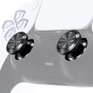 Custom Black Metal Thumbsticks for PS5 Controller, Replacement Aluminum Analog Stick Joystick for PS4 Controller Custom Black Metal Thumbsticks for PS5 Controller, Replacement Aluminum Analog Stick Joystick for PS4 Controller