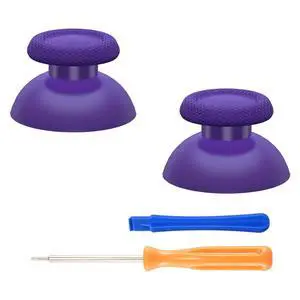 Purple Replacement Thumbsticks for PS5 Controller, Custom Analog Stick Joystick for PS4 Controller Universal Purple Replacement Thumbsticks for PS5 Controller, Custom Analog Stick Joystick for PS4 Controller Universal
