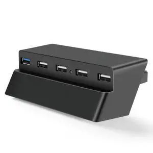 5-Port USB Hub for PS4 Slim, USB 3.0 and 2.0 Expansion Adapter, Black 5-Port USB Hub for PS4 Slim, USB 3.0 and 2.0 Expansion Adapter, Black