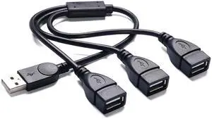 USB Splitter 1 in 3 Out, USB 2.0 Male to 3 Female Y Splitter Cable USB Splitter 1 in 3 Out, USB 2.0 Male to 3 Female Y Splitter Cable