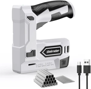Bielmeier 2-in-1 Cordless T50 Staple Gun & Brad Nailer, 4V Battery Powered | Electric Fastening Gun Fits 3/8" & 1/2" T50 Staples for Upholstery, Furniture Repair, DIY Canvas, Crafts & Softwood Bielmeier 2-in-1 Cordless T50 Staple Gun & Brad Nailer, 4V Battery Powered | Electric Fastening Gun Fits 3/8" & 1/2" T50 Staples for Upholstery, Furniture Repair, DIY Canvas, Crafts & Softwood