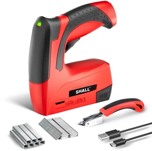 Electric Staple Gun, 2 in 1 Cordless Upholstery Stapler Nail Gun for Wood, 4V Rechargeable Brad Nailer Kit w/ 2500 Staples Nails, Staple Remover & Fast Charger for Crafts, DIY, Decoration Electric Staple Gun, 2 in 1 Cordless Upholstery Stapler Nail Gun for Wood, 4V Rechargeable Brad Nailer Kit w/ 2500 Staples Nails, Staple Remover & Fast Charger for Crafts, DIY, Decoration