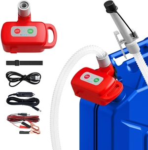 Rechargeable Fuel Transfer Pump with Auto-Stop, 3.4 GPM Leak Protection | Automatic Gas Can Pump with 71" Extra Long Hose, Portable Gas Transfer Pump for Oil, Diesel, Gasoline (Lithium Battery Power) Rechargeable Fuel Transfer Pump with Auto-Stop, 3.4 GPM Leak Protection | Automatic Gas Can Pump with 71" Extra Long Hose, Portable Gas Transfer Pump for Oil, Diesel, Gasoline (Lithium Battery Power)