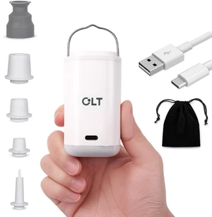 Portable Air Pump 2400 mAh with Camping Light for Inflatables, Rechargeable Electric Mini Air Pump USB-C Mini Air Pump, Fast Inflate & Deflate, 5 Nozzles for, Pool Floats & Vacuum Bags Portable Air Pump 2400 mAh with Camping Light for Inflatables, Rechargeable Electric Mini Air Pump USB-C Mini Air Pump, Fast Inflate & Deflate, 5 Nozzles for, Pool Floats & Vacuum Bags