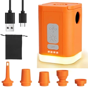 6.0kPa Cordless Electric Vacuum Pump for Storage Bags Potable Travel Pump | Ultra-Fast Travel Air Pump with 4000mAh Battery, 5 Nozzles & 3 Modes Camping Light for Vacuum Storage Bags Pool Floats 6.0kPa Cordless Electric Vacuum Pump for Storage Bags Potable Travel Pump | Ultra-Fast Travel Air Pump with 4000mAh Battery, 5 Nozzles & 3 Modes Camping Light for Vacuum Storage Bags Pool Floats