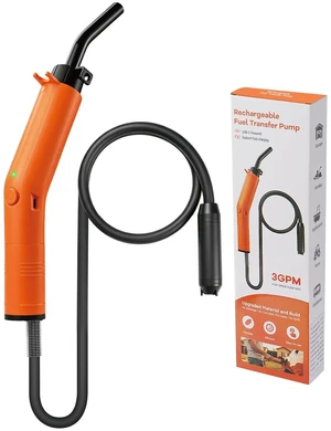 Upgraded Rechargeable Fuel Transfer Pump, 3 GPM Fast Flow Electric Fuel Pump for Gas Can, Portable Gasoline Transfer Pump with USB-C Cable, Hose & Storage Hook for Gas, Diesel, Kerosene, Water Upgraded Rechargeable Fuel Transfer Pump, 3 GPM Fast Flow Electric Fuel Pump for Gas Can, Portable Gasoline Transfer Pump with USB-C Cable, Hose & Storage Hook for Gas, Diesel, Kerosene, Water