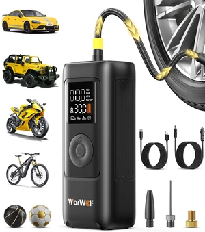 Smart Pickup-Ready Tire Inflator, Auto Shut-Off at Target PSI, Portable Air Compressor, 160PSI Fast Air Pump Cordless Rechargeable & 12V DC Power, Pressure Gauge for Cars, Bikes, Motorcycles and Balls Smart Pickup-Ready Tire Inflator, Auto Shut-Off at Target PSI, Portable Air Compressor, 160PSI Fast Air Pump Cordless Rechargeable & 12V DC Power, Pressure Gauge for Cars, Bikes, Motorcycles and Balls