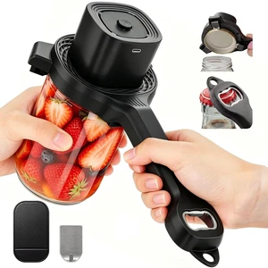 Electric Jar Opener for Seniors with Arthritis, TFCC & Weak Hands Black | Patented Power-Grip Auto-Tighten Manual Lid Opener, Rechargeable 2-in-1 Jar & Bottle Opener with Storage Hook & Non-Slip Pad Electric Jar Opener for Seniors with Arthritis, TFCC & Weak Hands Black | Patented Power-Grip Auto-Tighten Manual Lid Opener, Rechargeable 2-in-1 Jar & Bottle Opener with Storage Hook & Non-Slip Pad