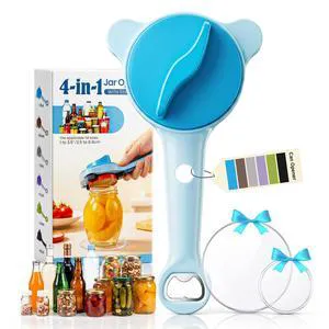 2026 Upgraded 4-in-1 Jar Opener - Adjustable Stainless Steel Lid Remover for Seniors & Arthritis Sufferers, Fits Kitchen Jars, Bottles & Cans Blue 2026 Upgraded 4-in-1 Jar Opener - Adjustable Stainless Steel Lid Remover for Seniors & Arthritis Sufferers, Fits Kitchen Jars, Bottles & Cans Blue