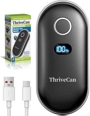 Rechargeable Electric Can Opener, Automatic Hands Free, Black | One Touch, Smooth Edge Side Cut, Minimal Effort, Fits Most Cans Rechargeable Electric Can Opener, Automatic Hands Free, Black | One Touch, Smooth Edge Side Cut, Minimal Effort, Fits Most Cans