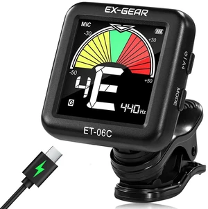 Professional Guitar Tuner Clip On, Quick & Accurate Tuning with Large LCD Screen, 360° Rotatable Rechargeable Acoustic Guitar Electric Guitar Bass Ukulele & Chromatic Tuner Professional Guitar Tuner Clip On, Quick & Accurate Tuning with Large LCD Screen, 360° Rotatable Rechargeable Acoustic Guitar Electric Guitar Bass Ukulele & Chromatic Tuner
