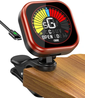 Guitar Tuner Clip-On Rechargeable with Color Screen 360° Rotatable Acoustic Chromatic Open Tuning for Guitar, Bass, Ukulele, Violin (Red, 1 Pack) Guitar Tuner Clip-On Rechargeable with Color Screen 360° Rotatable Acoustic Chromatic Open Tuning for Guitar, Bass, Ukulele, Violin (Red, 1 Pack)