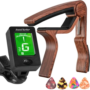 Guitar Capo with Guitar Tuner Clip-On Tuner Guitar Accessoriesor for Acoustic Electric Ukulele Guitar Capo with Guitar Tuner Clip-On Tuner Guitar Accessoriesor for Acoustic Electric Ukulele
