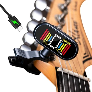 Rechargeable Clip-on Tuner for Guitar Bass Ukulele with Chromatic Mode Rechargeable Clip-on Tuner for Guitar Bass Ukulele with Chromatic Mode