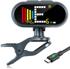USB-C Rechargeable Guitar Tuner Clip On, ±1 Cent Accurate Guitar Tuner with 1.97" Large Color LCD Screen, Chromatic Tuner for Acoustic/Electric Guitar Bass Ukulele Violin, 360°Rotating Clip USB-C Rechargeable Guitar Tuner Clip On, ±1 Cent Accurate Guitar Tuner with 1.97" Large Color LCD Screen, Chromatic Tuner for Acoustic/Electric Guitar Bass Ukulele Violin, 360°Rotating Clip