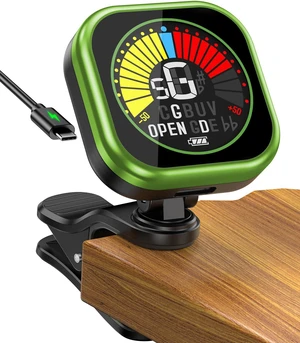 Guitar Tuner Clip-On Rechargeable with Color Screen 360° Rotatable Acoustic Chromatic Open Tuning for Guitar, Bass, Ukulele, Violin (Green, 1 Pack) Guitar Tuner Clip-On Rechargeable with Color Screen 360° Rotatable Acoustic Chromatic Open Tuning for Guitar, Bass, Ukulele, Violin (Green, 1 Pack)