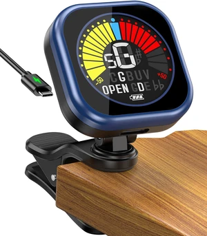 Guitar Tuner Clip-On Rechargeable with Color Screen 360° Rotatable Acoustic Chromatic Open Tuning for Guitar, Bass, Ukulele, Violin (Blue, 1 Pack) Guitar Tuner Clip-On Rechargeable with Color Screen 360° Rotatable Acoustic Chromatic Open Tuning for Guitar, Bass, Ukulele, Violin (Blue, 1 Pack)