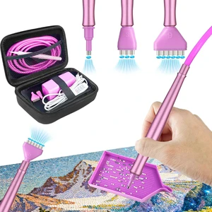 Electric Diamond Art Painting Pen with 3 Replacement Tips, Adjustable Speed | Ergonomic Diamond Art Pen with Portable Storage Case, No Wax Needed for Faster Diamond Art Electric Diamond Art Painting Pen with 3 Replacement Tips, Adjustable Speed | Ergonomic Diamond Art Pen with Portable Storage Case, No Wax Needed for Faster Diamond Art