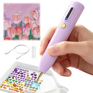 Electric Diamond Art Pens, Diamond Painting Pen Art Accessories (Purple) | Cordless, Vacuum Technology, No Wax Needed, Rechargeable, Ergonomic Diamond Art Pen Tools Electric Diamond Art Pens, Diamond Painting Pen Art Accessories (Purple) | Cordless, Vacuum Technology, No Wax Needed, Rechargeable, Ergonomic Diamond Art Pen Tools