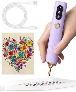 Electric Diamond Painting Pen, Vacuum Diamond Art Pens Cordless & Quiet, Adjustable Suction Mode, Diamond Painting Tool Supplies for Adults, Purple Electric Diamond Painting Pen, Vacuum Diamond Art Pens Cordless & Quiet, Adjustable Suction Mode, Diamond Painting Tool Supplies for Adults, Purple