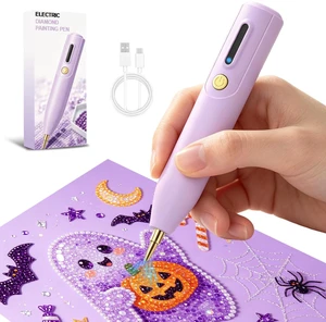 Electric Diamond Painting Pen, Cordless Vacuum Diamond Art Pen with Low-Noise, Wax-Free, Rechargeable, Lightweight DIY Diamond Art Accessories Pens for Crafts Lovers Electric Diamond Painting Pen, Cordless Vacuum Diamond Art Pen with Low-Noise, Wax-Free, Rechargeable, Lightweight DIY Diamond Art Accessories Pens for Crafts Lovers