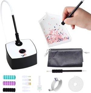 Diamond Art PensTools, Electric Diamond Painting Pen No Wax Needed with Storage Tray, Accessories Tool for Setting AB Stones Without Wax, Quiet and Long-Lasting (Black) Diamond Art PensTools, Electric Diamond Painting Pen No Wax Needed with Storage Tray, Accessories Tool for Setting AB Stones Without Wax, Quiet and Long-Lasting (Black)