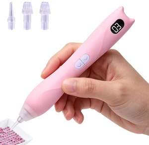 Wireless Electric Diamond Painting Pen | Rechargeable Diamond Art Pen with 3 Suction Levels and 3 LED Modes, Lightweight Ergonomic Pen for DIY Diamond Painting Kits Wireless Electric Diamond Painting Pen | Rechargeable Diamond Art Pen with 3 Suction Levels and 3 LED Modes, Lightweight Ergonomic Pen for DIY Diamond Painting Kits