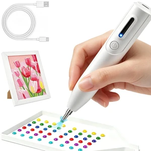Electric Diamond Art Vacuum Pen with 45° Ergonomic Metal Tip | Cordless USB-C Rechargeable Diamond Art Tool, No Wax, Low Noise, Strong Suction, Diamond Art Accessories for Adults Electric Diamond Art Vacuum Pen with 45° Ergonomic Metal Tip | Cordless USB-C Rechargeable Diamond Art Tool, No Wax, Low Noise, Strong Suction, Diamond Art Accessories for Adults