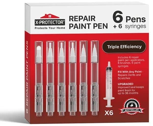 Touch Up Paint Pen Kit, 6 Fillable Pens with 3 Types of Brushes | Premium Pen for Touch Ups - Fillable Touch Up Paint Pens for Walls, Furniture, and Other Touch Up Works! Touch Up Paint Pen Kit, 6 Fillable Pens with 3 Types of Brushes | Premium Pen for Touch Ups - Fillable Touch Up Paint Pens for Walls, Furniture, and Other Touch Up Works!