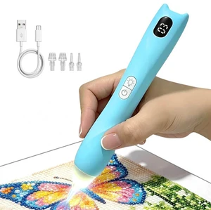 Electric Diamond Art Pens, 3 Speed Adjustable Diamond Art Kit for Adults, Wireless Diamond Painting Kits with Light and Ergonomic Grip.Blue Electric Diamond Art Pens, 3 Speed Adjustable Diamond Art Kit for Adults, Wireless Diamond Painting Kits with Light and Ergonomic Grip.Blue