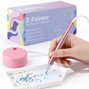 Electric Diamond Painting Pen Vacuum Drill Tool Kit,Diamond Art Pens No Wax Needed with Accessories,E-Painter Vacuum Pen for Diamond Painting Storage Tray,Diamond Art Pen Tools Kit for Adults(Pink) Electric Diamond Painting Pen Vacuum Drill Tool Kit,Diamond Art Pens No Wax Needed with Accessories,E-Painter Vacuum Pen for Diamond Painting Storage Tray,Diamond Art Pen Tools Kit for Adults(Pink)