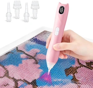 Electric Diamond Painting Pen,Diamond Art Tools for Adults,No Wax | 3 Suction & Brightness Levels, 4 Extra Drills,Ergonomic Diamond Painting Pens,Rechargeable,Low Noise Diamond Art Electric Pen Electric Diamond Painting Pen,Diamond Art Tools for Adults,No Wax | 3 Suction & Brightness Levels, 4 Extra Drills,Ergonomic Diamond Painting Pens,Rechargeable,Low Noise Diamond Art Electric Pen