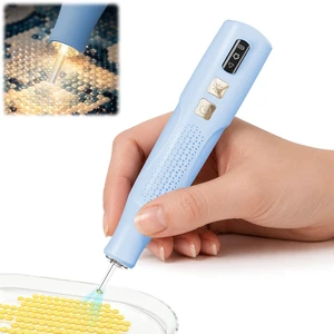 Electric Diamond Painting Pen with Light | Rechargeable Wireless Vacuum Pen for Diamond Art with Ergonomic Grip; 2 Suction Gears; No Wax Needed Electric Diamond Painting Pen with Light | Rechargeable Wireless Vacuum Pen for Diamond Art with Ergonomic Grip; 2 Suction Gears; No Wax Needed