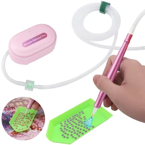 Electric Diamond Painting Pen, UltraQuiet 40dB, 1.5m Silicone Hose, 3Speed Adjustable Suction, USBC Fast Charge + UseWhileCharging, Aluminum Body (Pink) Electric Diamond Painting Pen, UltraQuiet 40dB, 1.5m Silicone Hose, 3Speed Adjustable Suction, USBC Fast Charge + UseWhileCharging, Aluminum Body (Pink)