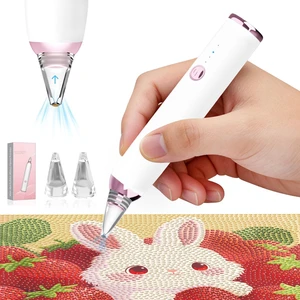 Electric Diamond Art Pens, Wireless Diamond Painting Pen with Two Tips | Vacuum Technology | No Wax Needed | 3-Speed Suction Mode Diamond Art Kits Accessories for Adults & Kids Electric Diamond Art Pens, Wireless Diamond Painting Pen with Two Tips | Vacuum Technology | No Wax Needed | 3-Speed Suction Mode Diamond Art Kits Accessories for Adults & Kids