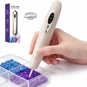 Electric Diamond Art Pens with Light, Diamond Art Kits for Adults, Wireless & Rechargeable Diamond Painting Pen, 2 Suction Levels, Ergonomic Grip, Quiet Diamond Painting Accessories and Tools Electric Diamond Art Pens with Light, Diamond Art Kits for Adults, Wireless & Rechargeable Diamond Painting Pen, 2 Suction Levels, Ergonomic Grip, Quiet Diamond Painting Accessories and Tools