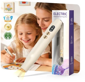 5.0 GEN Electric Diamond Painting Pen with LED LightIndustry Ranking No.1100% Absorption Wireless Diamond Art ToolsErgonomic Pen Grip Design Art Kits for Adults,White 5.0 GEN Electric Diamond Painting Pen with LED LightIndustry Ranking No.1100% Absorption Wireless Diamond Art ToolsErgonomic Pen Grip Design Art Kits for Adults,White