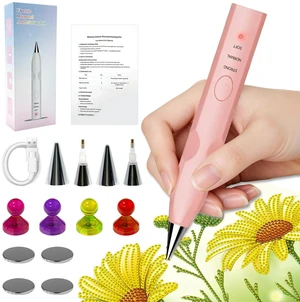 Electric Diamond Painting Pen,3rd Gear Adjustable Suction Mode-Pink | Cordless Diamond Art Vacuum Pen,Ergonomic Design,No Wax Needed,Rechargeable,Suitable for Adults and Children who Enjoy Crafts Electric Diamond Painting Pen,3rd Gear Adjustable Suction Mode-Pink | Cordless Diamond Art Vacuum Pen,Ergonomic Design,No Wax Needed,Rechargeable,Suitable for Adults and Children who Enjoy Crafts